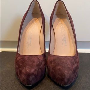 Le Silla Maroon Suede Pumps
